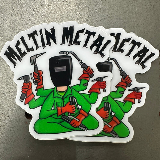 2 Pack Meltin Metal Stickers